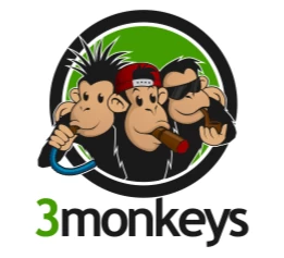 3 Monkeys Smoke Shop Franchise Logo