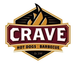 Crave Hot Dogs and Barbecue Franchise Logo