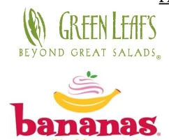 Green Leaf’s Beyond Great Salads | Bananas Smoothies & Frozen Yogurt Franchise Logo